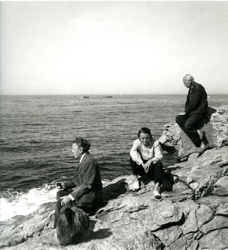 c. 1947, André Breton, Toyen and Benjamin Péret by Elisa Breton.