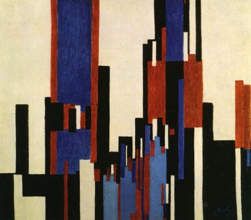 c. 1913, Vertical Plains Blue and Red.