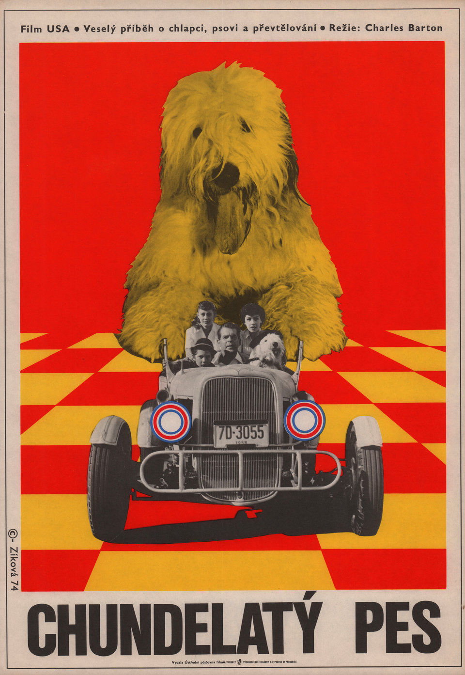 The Shaggy Dog 1974 Original Czech Republic Movie Poster