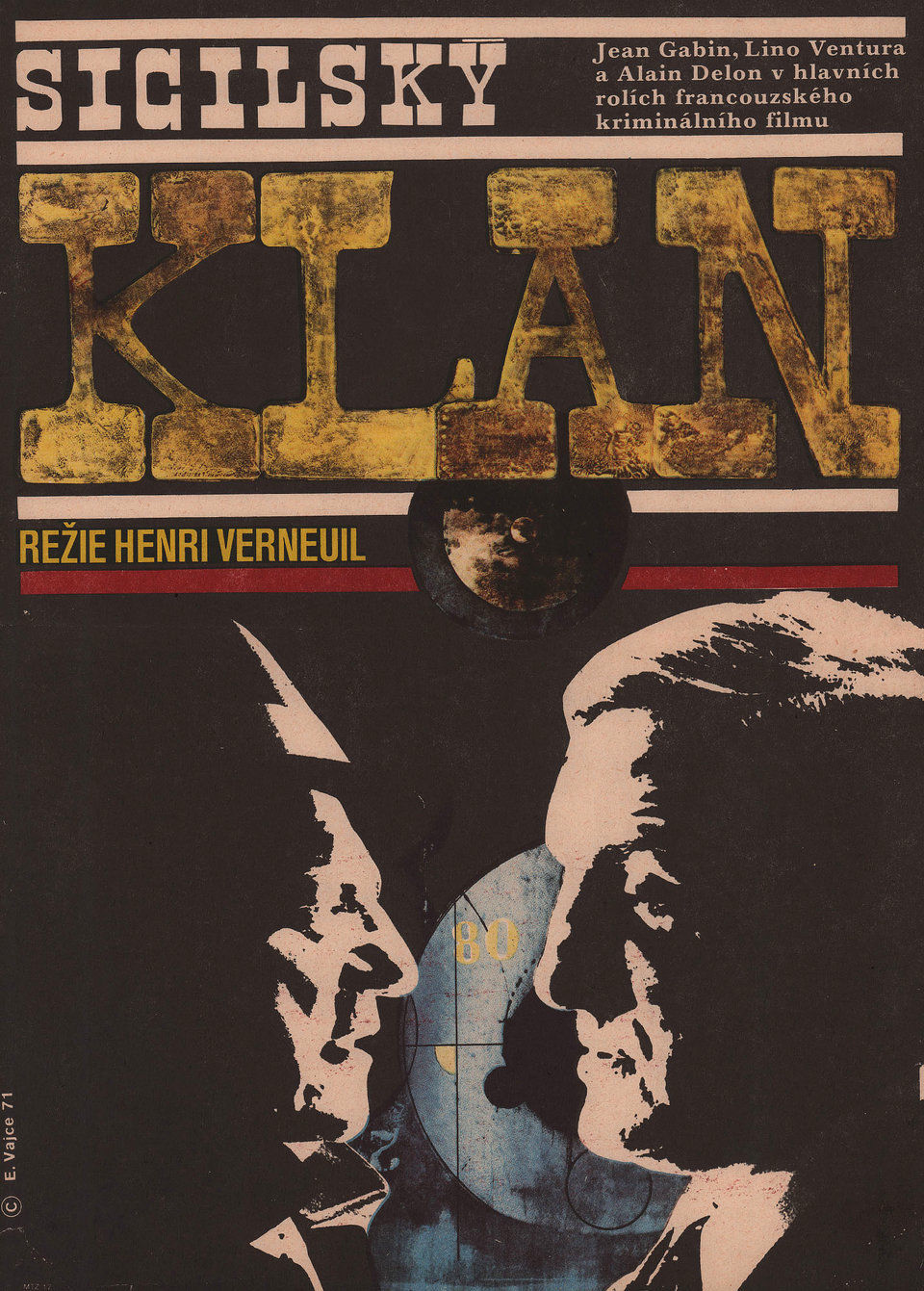 The Sicilian Clan 1971 Original Czech Republic Movie Poster