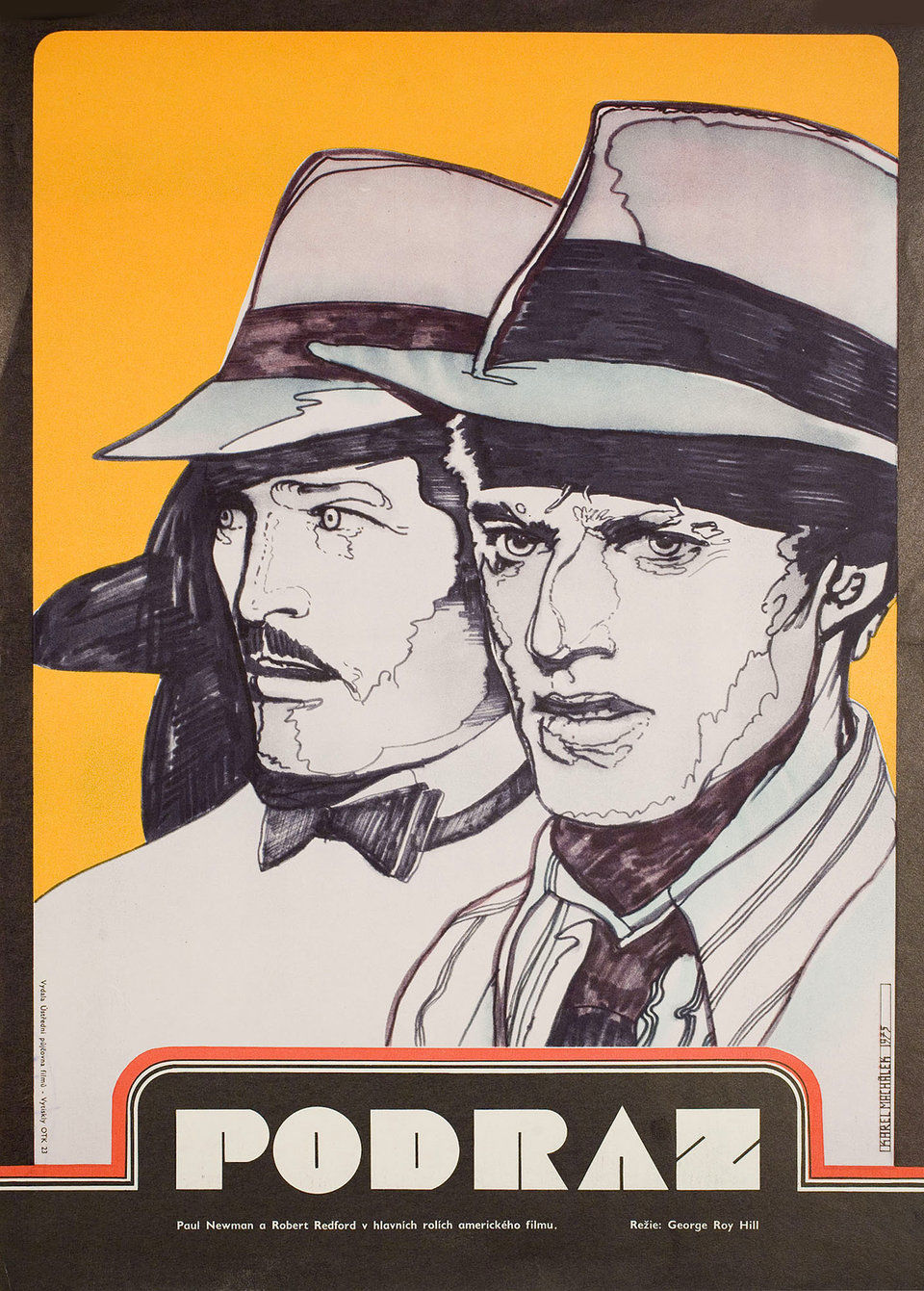 The Sting 1975 Original Czech Republic Movie Poster
