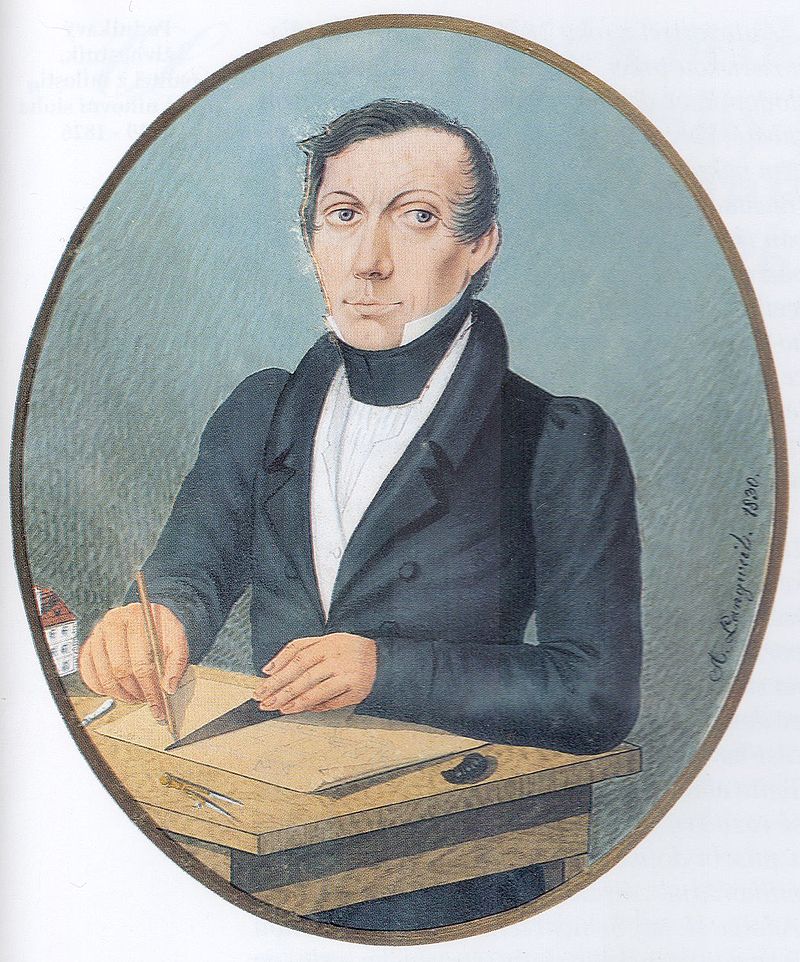 Self-portrait of Antonín Langweil, 1830