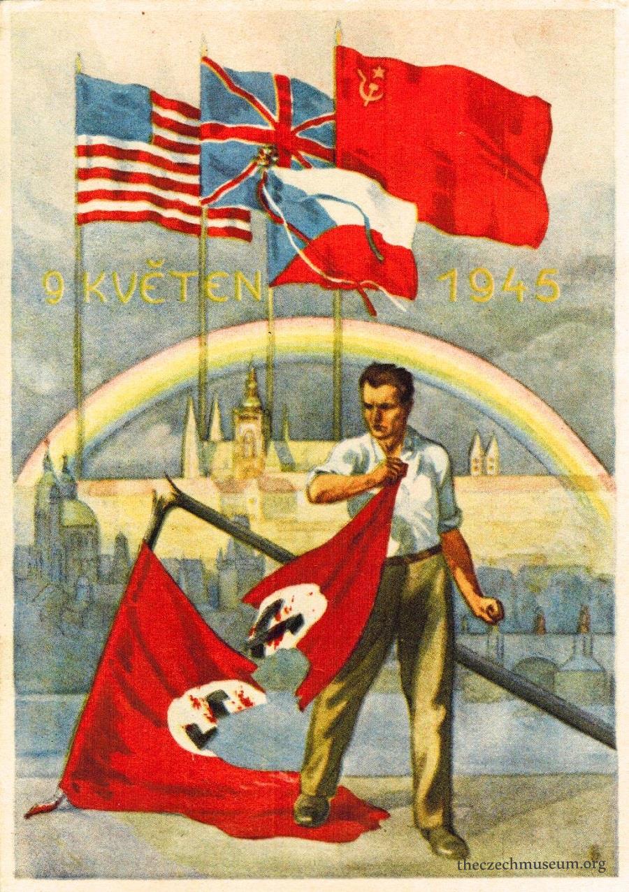 1945 Soviet Propaganda Posters for the Liberation of Czechoslovakia