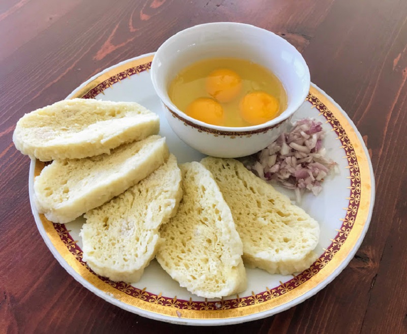 Czech Dumplings and Scrambled Eggs