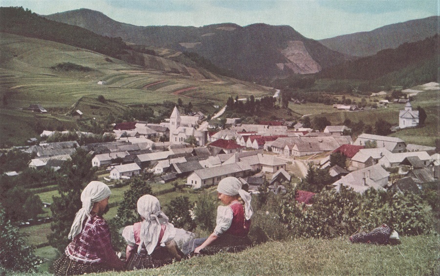 CLOSE TO THE LAND AND THE CHURCH, CZECHOSLOVAK FARMERS GENERALLY LIVE IN VILLAGES, RARELY ON THEIR FARMS