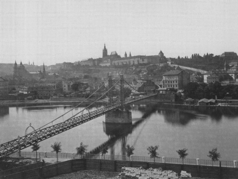 Panorama Mala Strana and Hradcany Castle in 1880.