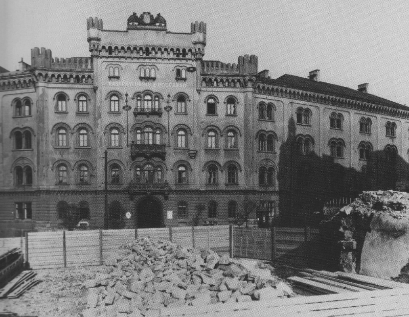 The Palladium mall when it was Josefska kasárna as photographed in 1900.