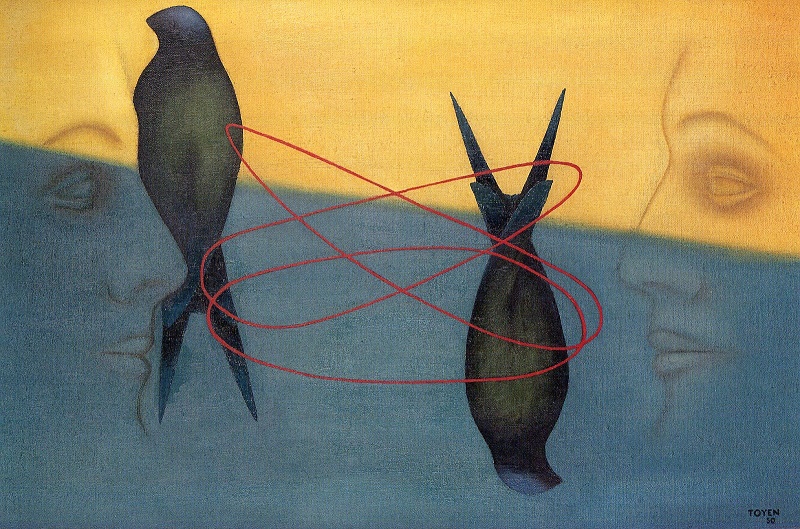 Toyen c. 1950, Knotting and Return to Nest.