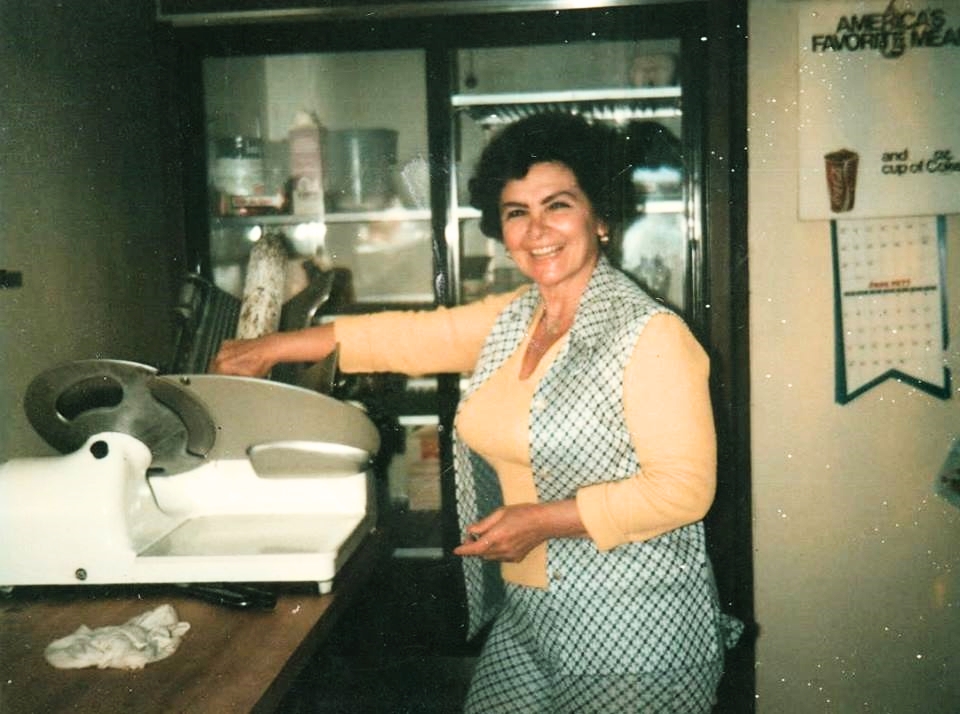 My grandmother Marie at The Deli in Redondo Beach, CA. 