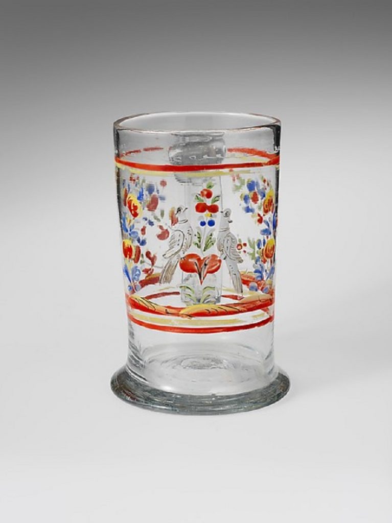 Bohemian Enameled Glass 1700s to 1800s Czech Glass