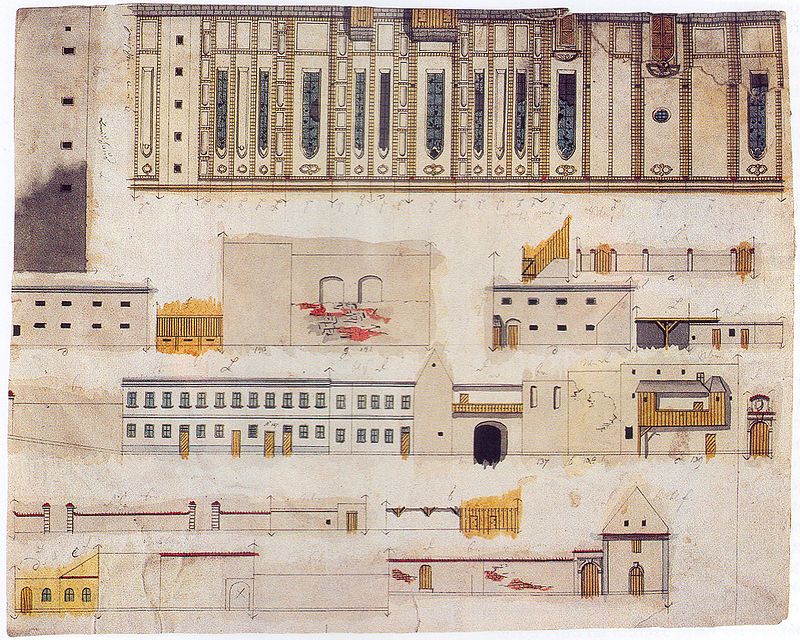 Unfinished part of the model showing Strahov Monastery.