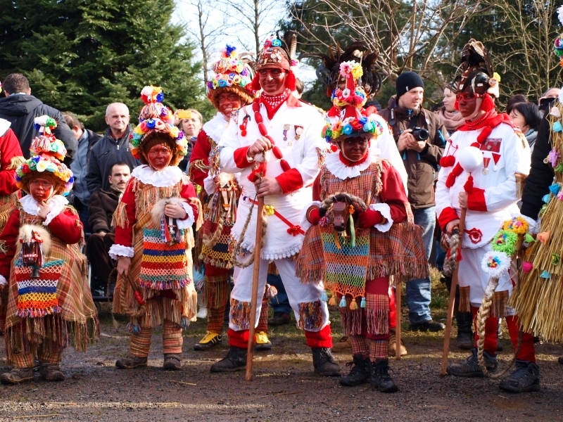 Shrovetide Procession Family Group