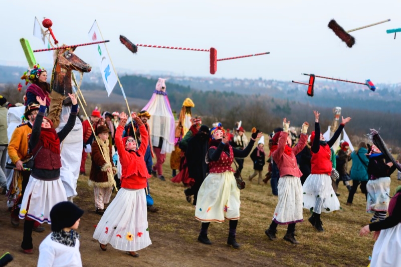 Shrovetide Procession Brooms