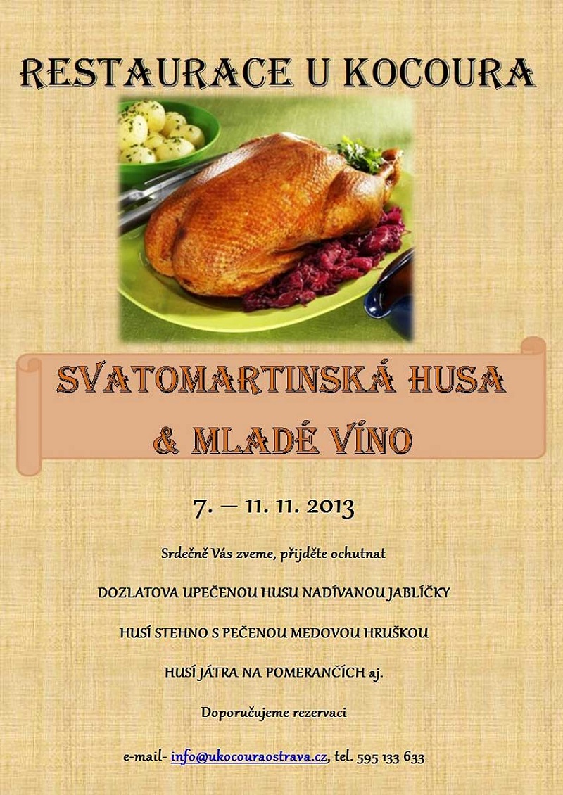 Celebration of Martinmas and the Czech Goose Dinner