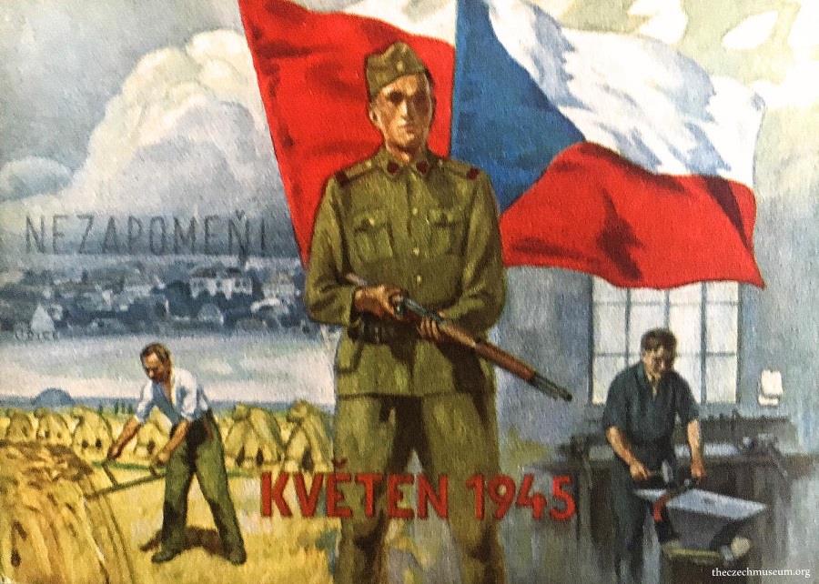 1945 Soviet Propaganda Posters for the Liberation of Czechoslovakia