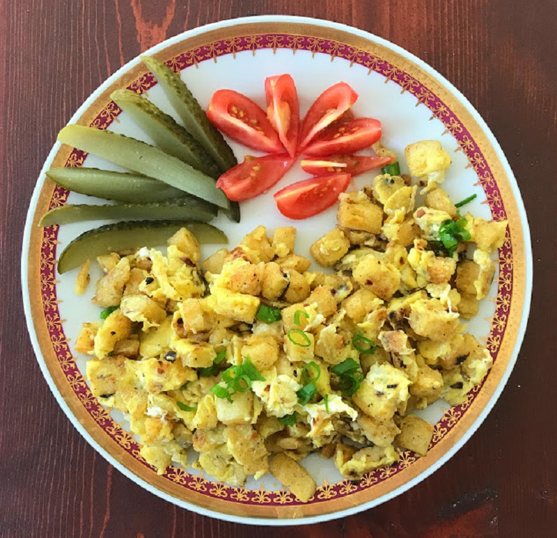 Czech Dumplings and Scrambled Eggs