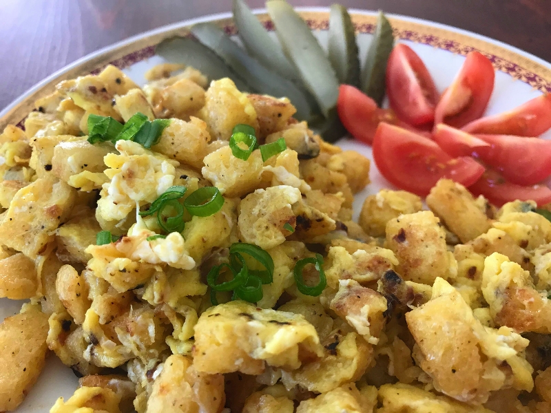 Czech Dumplings and Scrambled Eggs