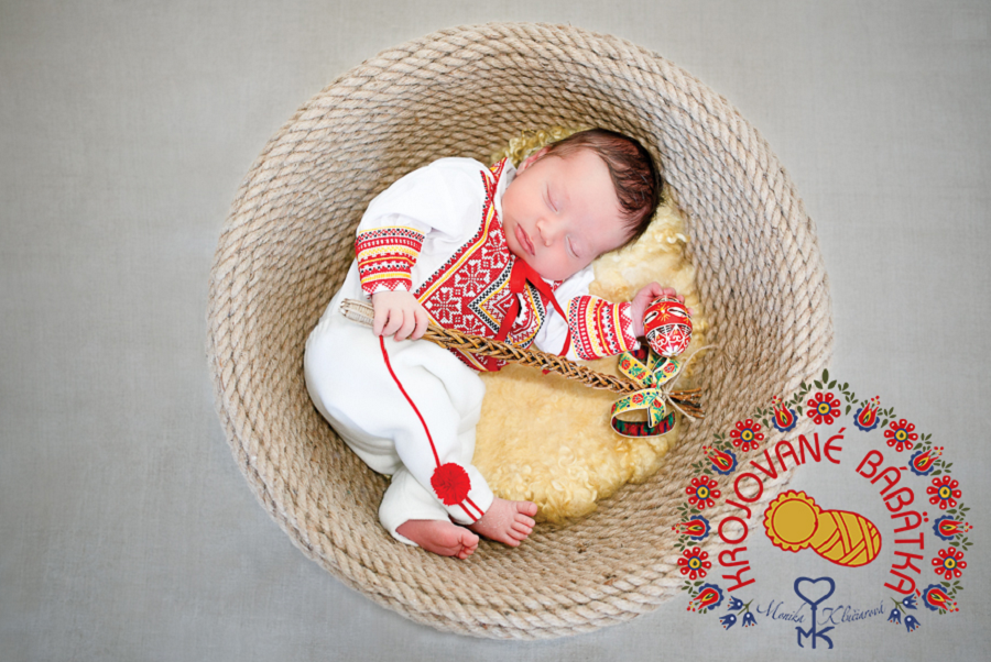 Sweet Sleeping Babies Clad in Slovak Kroje