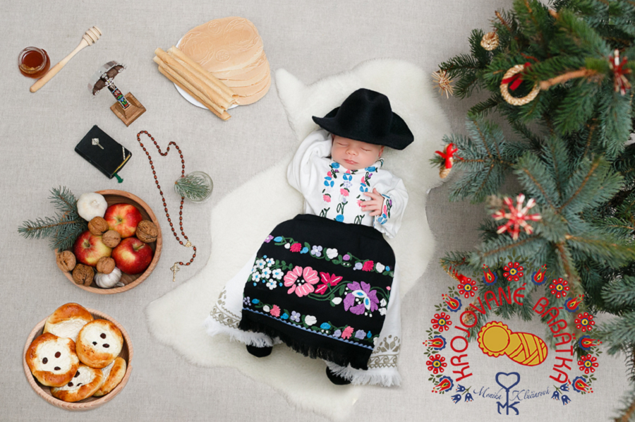 Sweet Sleeping Babies Clad in Slovak Kroje