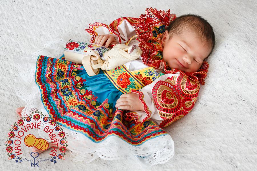 Sweet Sleeping Babies Clad in Slovak Kroje