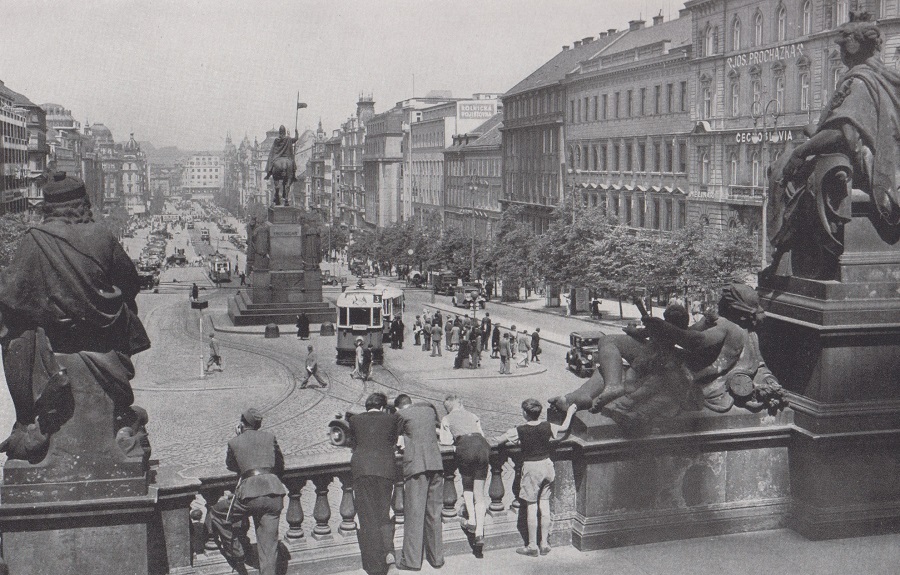 Gaiety and Business in Praha Center About Wenceslaus Square, Named for the Patron Saint of Bohemia