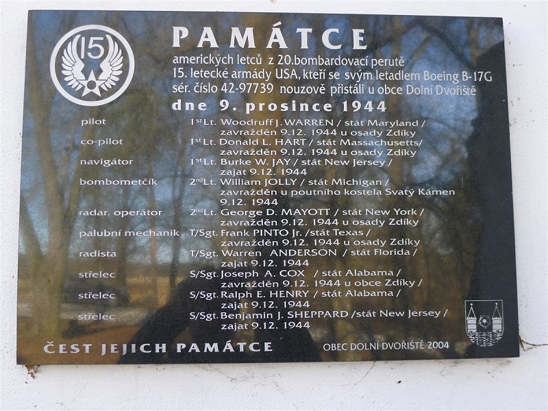 American Airmen Killed in Czechoslovakia
