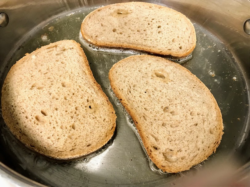 Topinky or Czech Fried Bread with Garlic