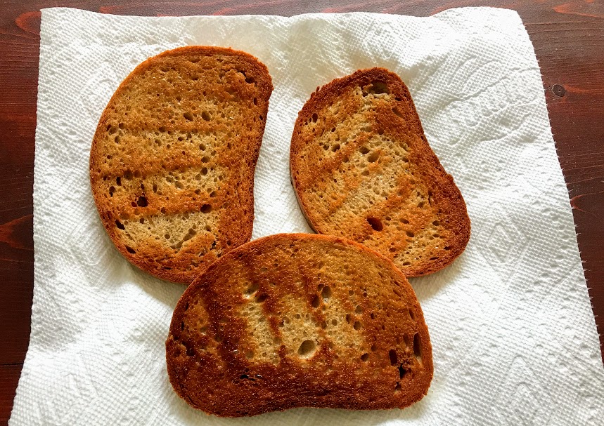 Topinky or Czech Fried Bread with Garlic