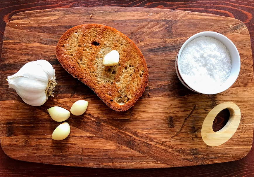 Topinky or Czech Fried Bread with Garlic