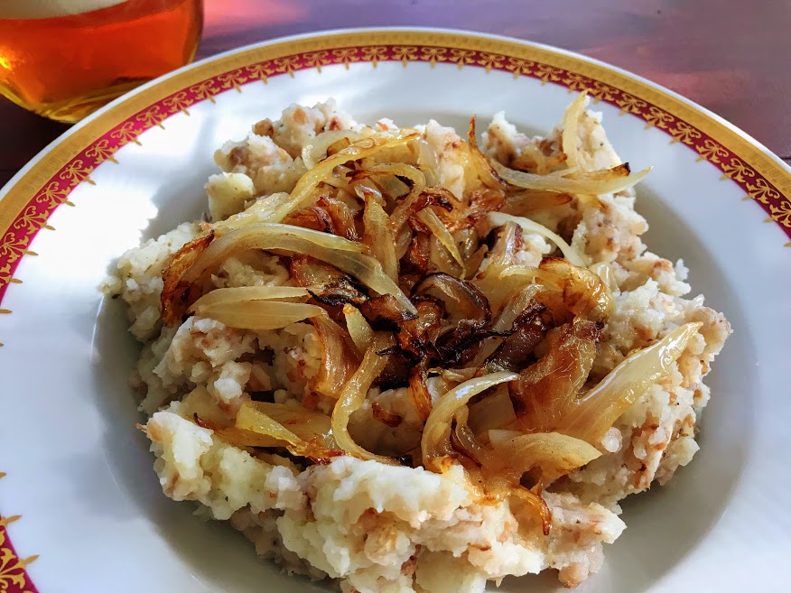 Bohemian Potato Mash with Fried Onions