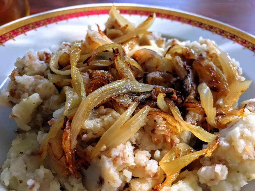 Bohemian Potato Mash with Fried Onions