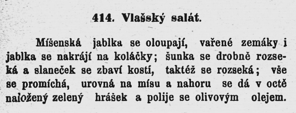 Czech retro potato salad