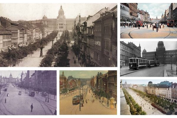 Trams on Wenceslas Square