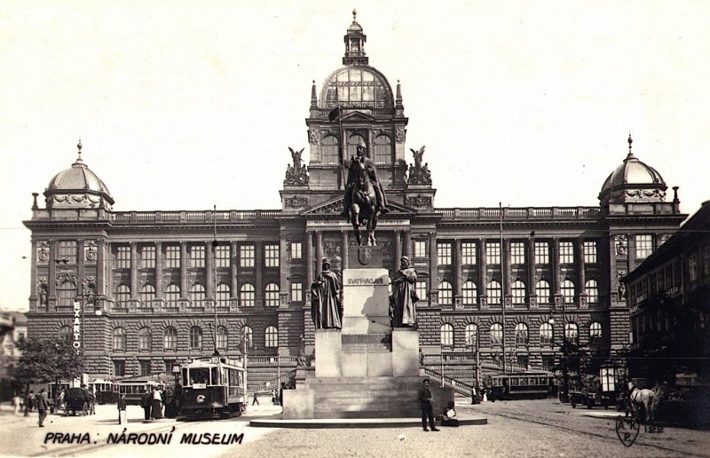 Trams on Wenceslas Square