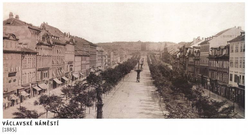 Trams on Wenceslas Square