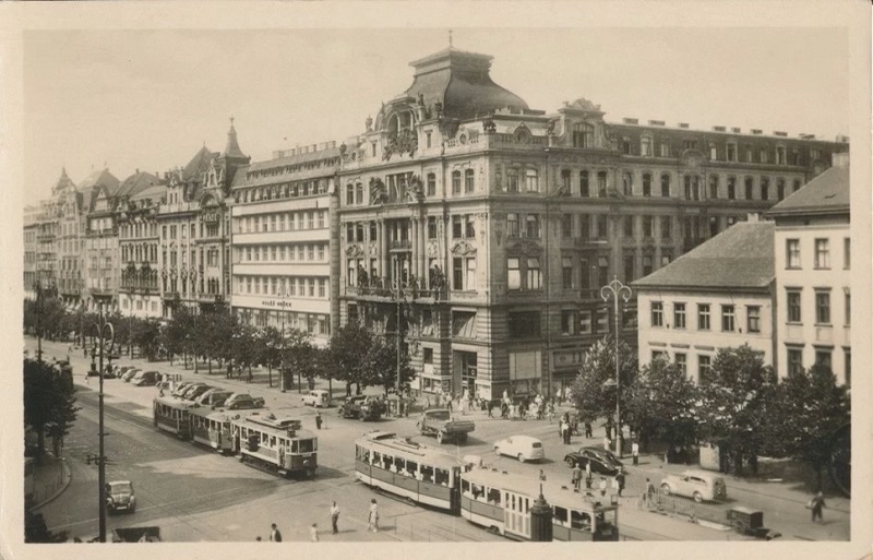 Trams on Wenceslas Square