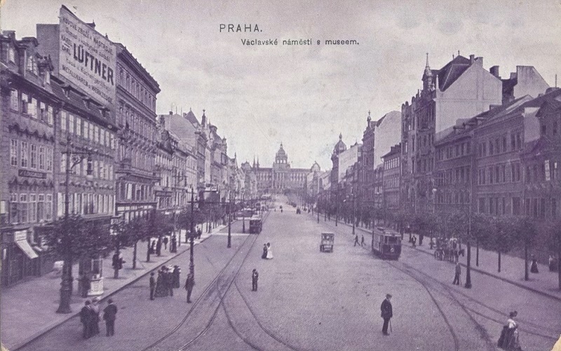 Trams on Wenceslas Square