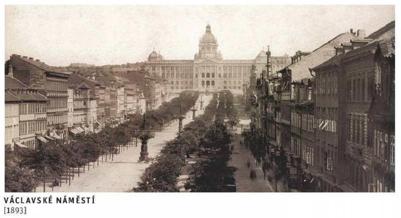 Trams on Wenceslas Square