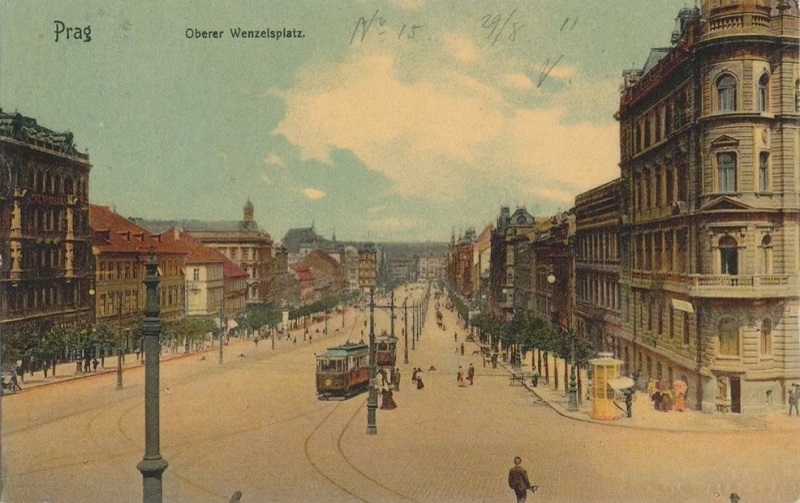 Trams on Wenceslas Square