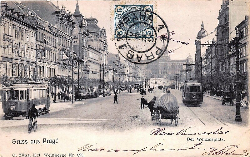 Trams on Wenceslas Square