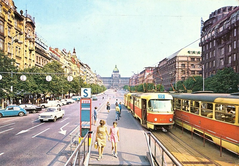 trams on Wenceslas Square