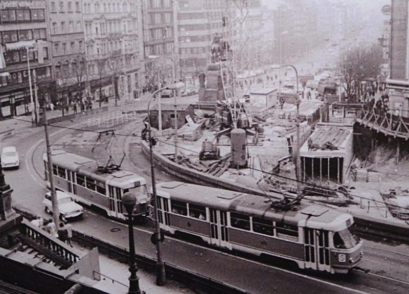 Trams on Wenceslas Square